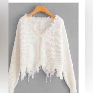 Oversized Fringe Sweater.  Never worn